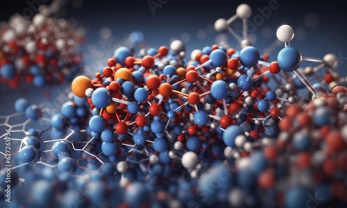 Macroscope Showing Molecules With Dna