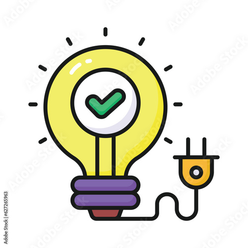Innovation light bulb vector design isolated on white background