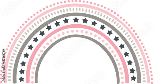 Flat Rainbow Doodle Vector