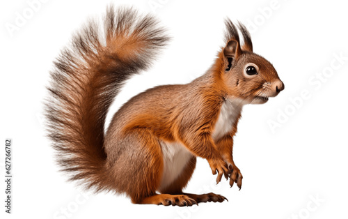 Fototapeta Isolated Squirrel Portraits Multiple Angles and Side Views, Transparent Background