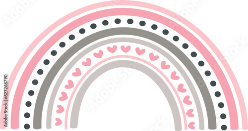 Flat Rainbow Doodle Vector