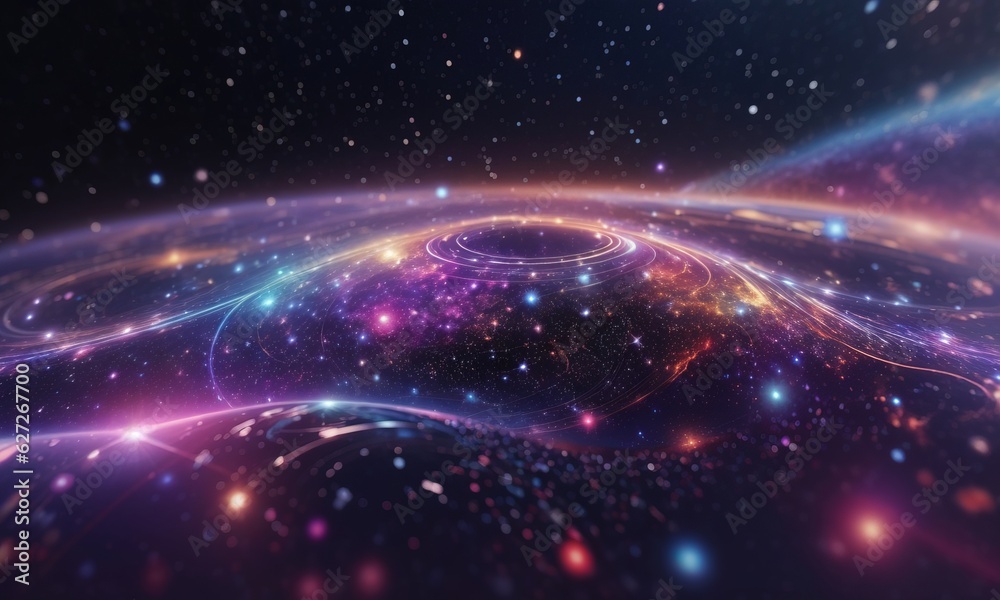 Digital Background Galaxy Dot Connect Neon Glowing Digital Background Galaxy Dot Connect Neon Glowing