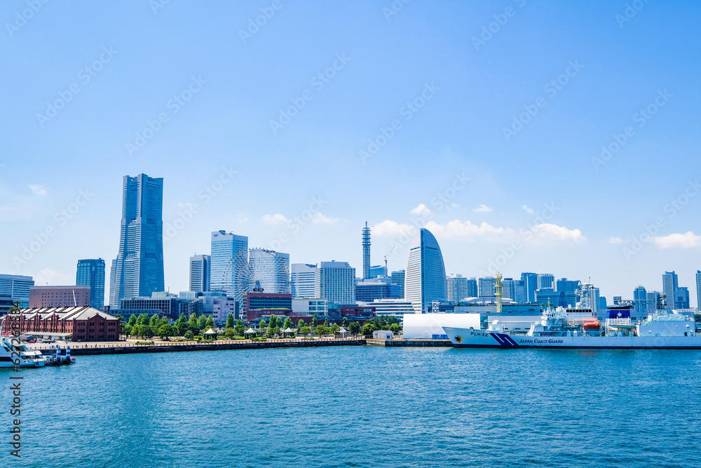 神奈川県横浜市みなとみらいの都市風景