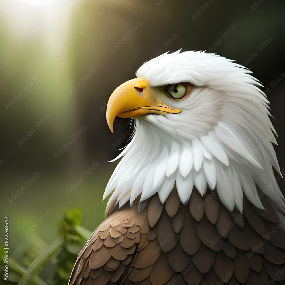 Obraz premium portrait of a eagle. Generative AI