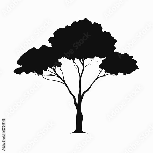 isolated silhouette tree vector illustration