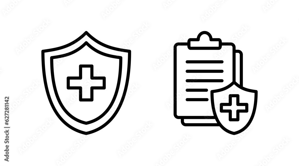 Health insurance icon vector. medical insurance icon