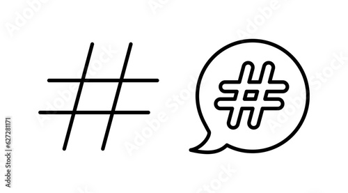 Hashtag icon vector. hashtag simbols