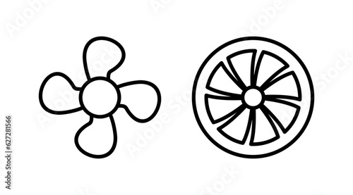 Fan icon vector. blower icon. propeller. ceiling