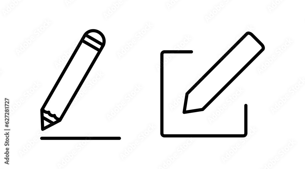 Edit icon vector. edit document sign and symbol. pencil Edit icon vector. edit document sign and symbol. pencil