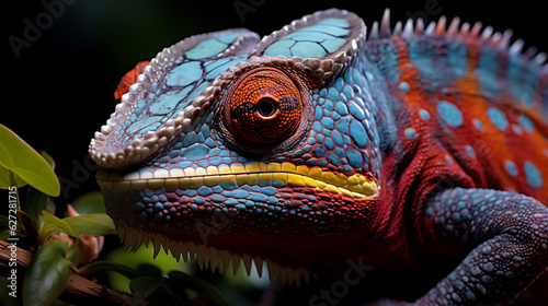 madagascar chameleon. Generative AI © perpis