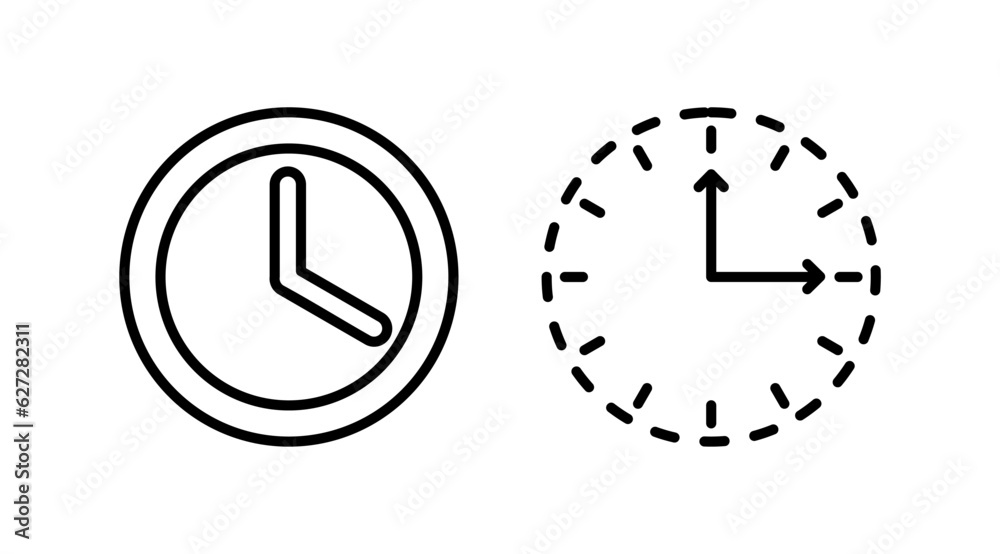 Clock icon. Time icon vector. Clock icon in trendy flat style isolated Clock icon. Time icon vector. Clock icon in trendy flat style isolated