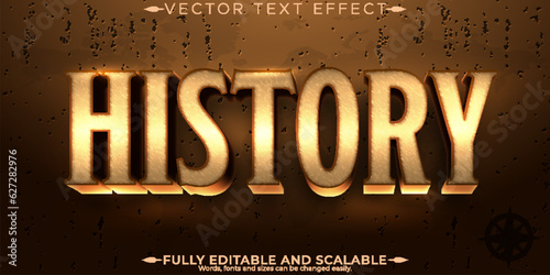 History text effect, editable old and historical text style