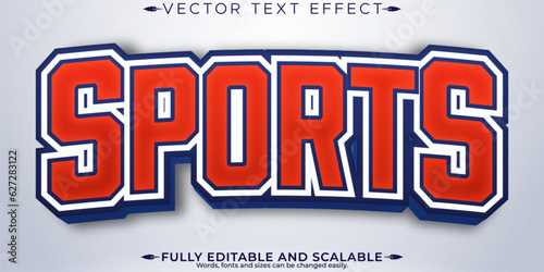Team sport text effect, editable basketball and football text style