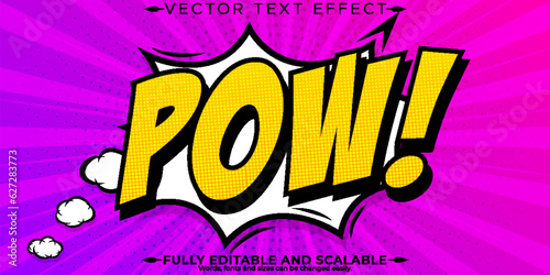Comic book text effect, editable cartoon and pop art text style
