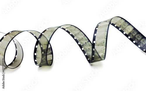 film strip 8 mm film strip on white photo