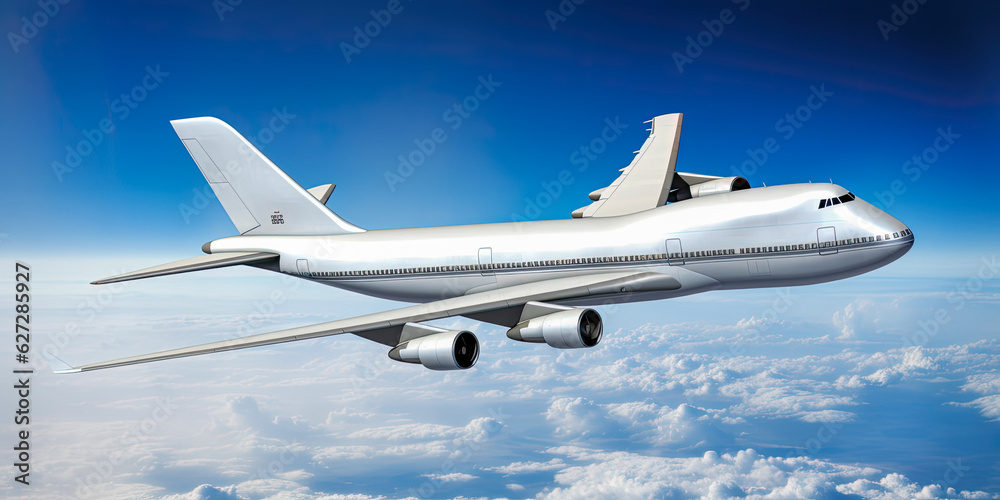 Airplane Transportation and industrial concept - Generative AI Airplane Transportation and industrial concept - Generative AI