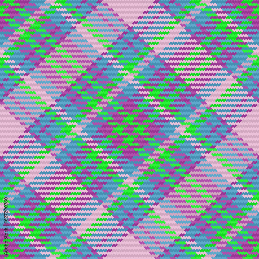 Vector textile plaid of seamless tartan background with a pattern check texture fabric.
