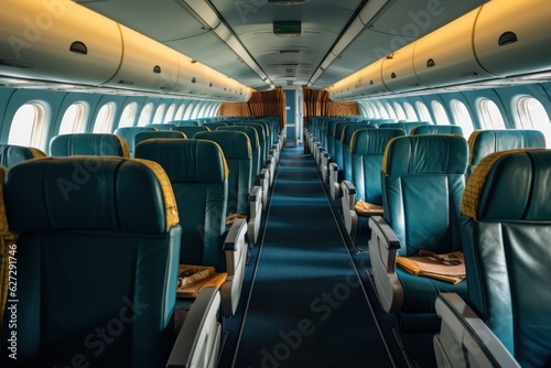 Inside the airliner - passenger plane perspective