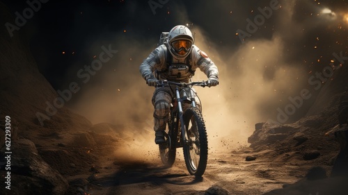 astronaut on a bike