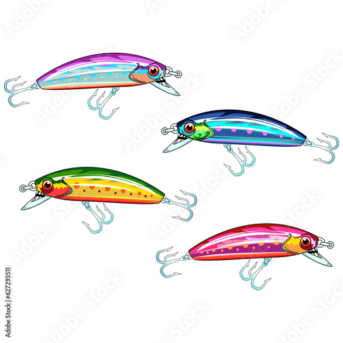 lure fishing lure rainbow shape fish