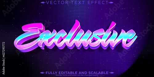 Exclusive text effect, editable disco club text style