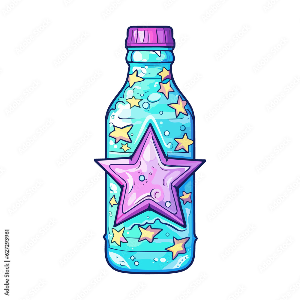 006. sparkling water sticker cool colors kawaii clip art illustration. Transparent background. Generative Ai 006. sparkling water sticker cool colors kawaii clip art illustration. Transparent background. Generative Ai