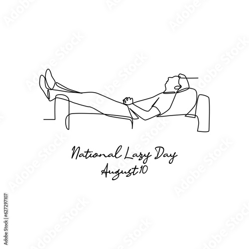 line art of national lazy day good for national lazy day celebrate. line art. illustration.