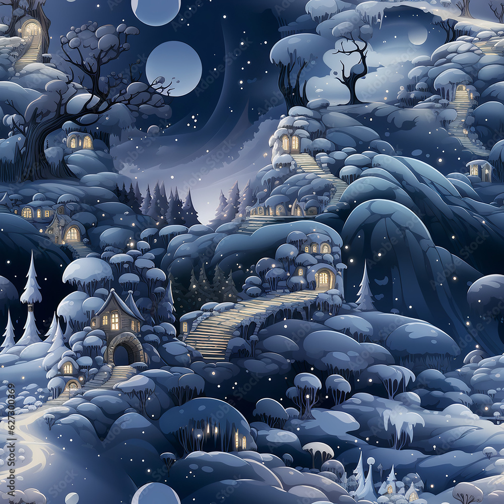 Obraz premium Enchanted Land Seamless background