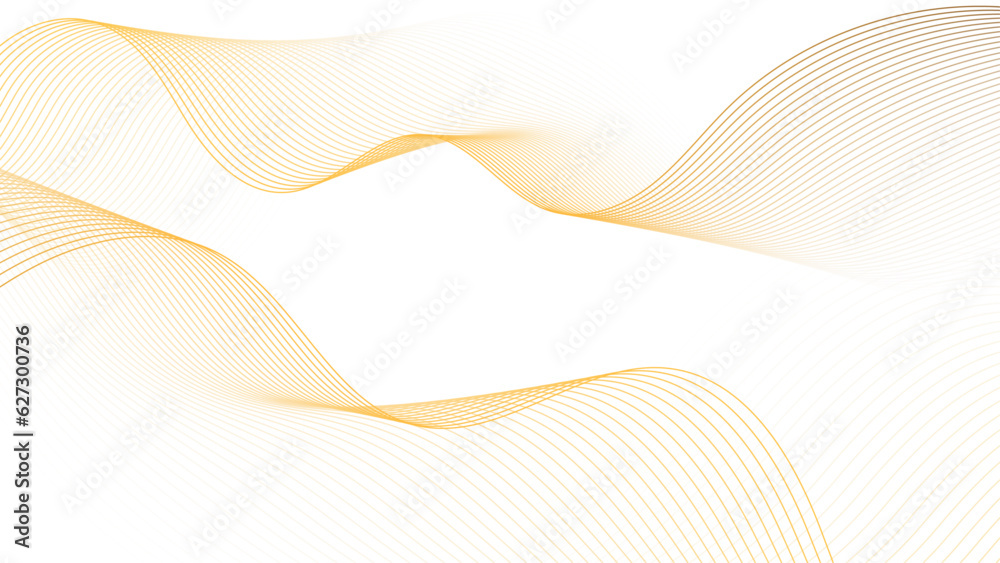 vector abstract gold line wavy flowing dynamic gold isolated on white ...