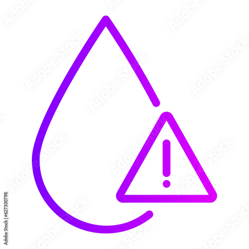 contaminated water gradient icon