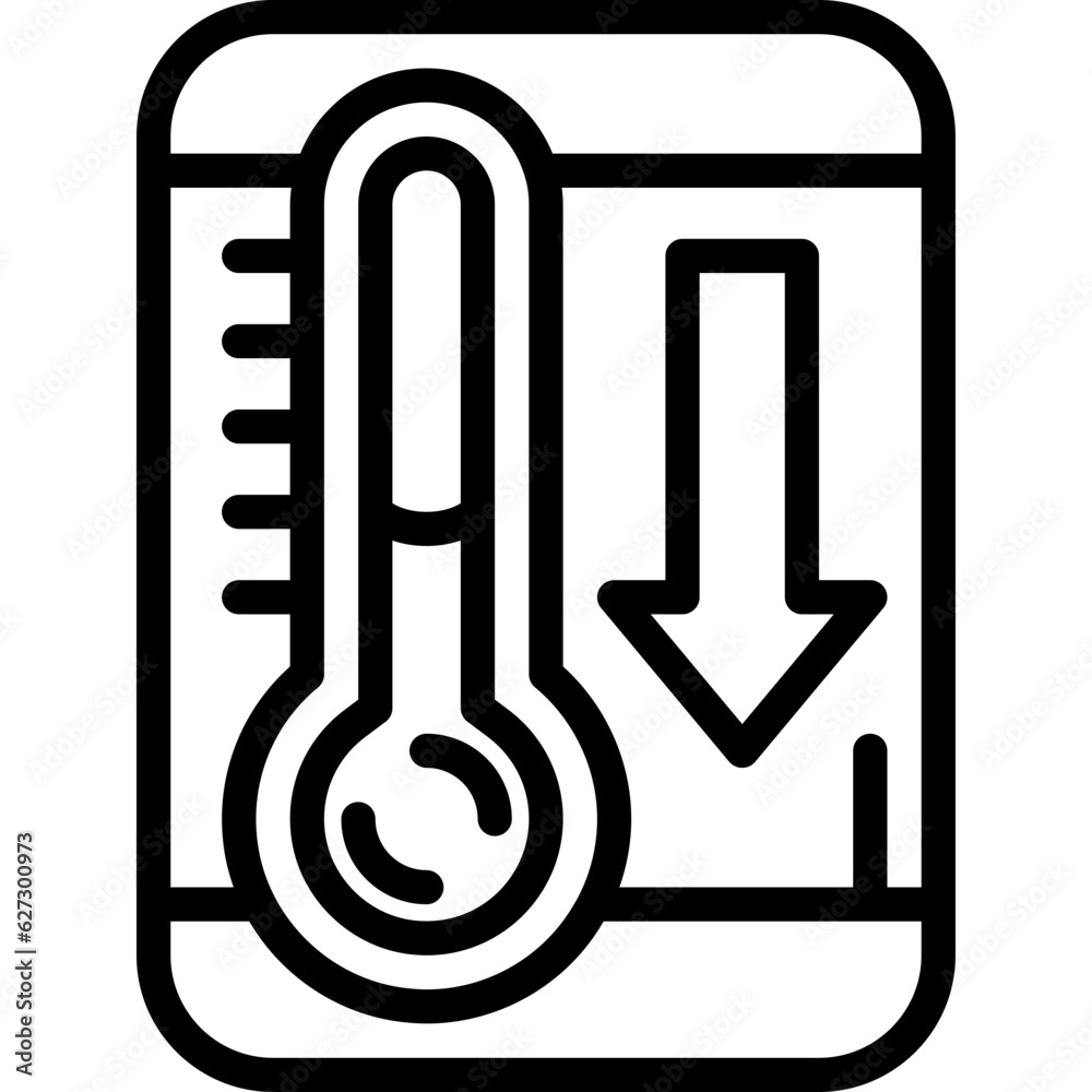 thermometer line icon thermometer line icon