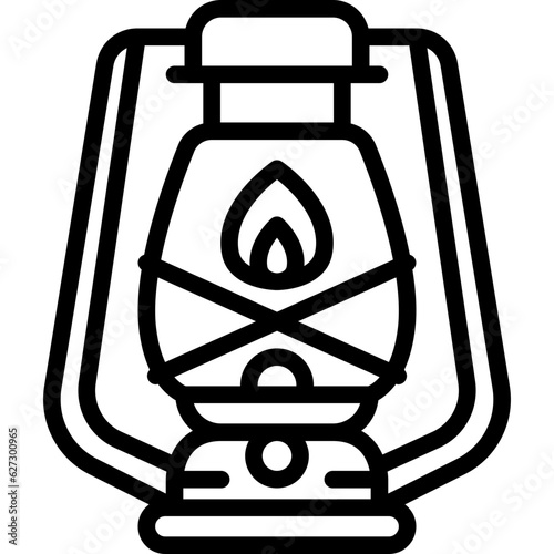 lantern line icon