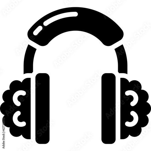 earmuffs solid icon