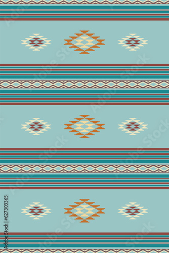 Ethnic boho geometric ornament. Vector seamless native tribal pattern. Mexican blanket, rug. South Western decor style.