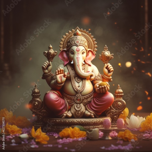Hindu god Ganesha generated ai 