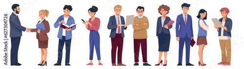 People at work. Business people. Men and women in business suits. A man with a laptop. Solving work issues. office life.