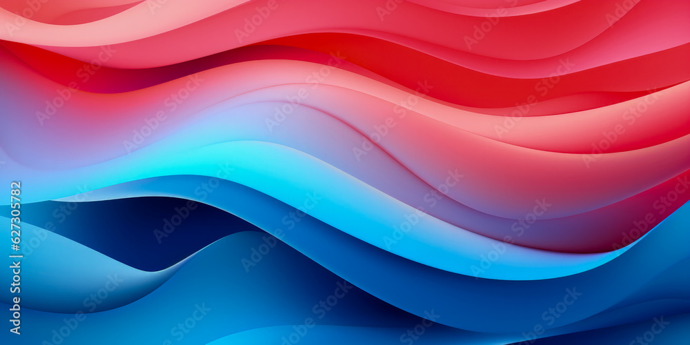 Fototapeta premium Abstract background with color and shape composition - Generative AI