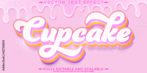 Candy text effect, editable cake and sweet text style