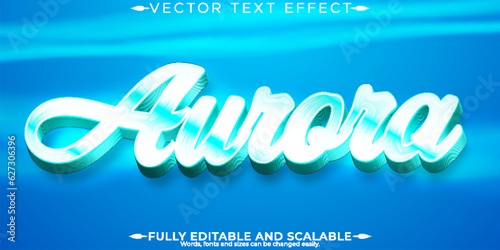 Aurora text effect, editable northern lights text style