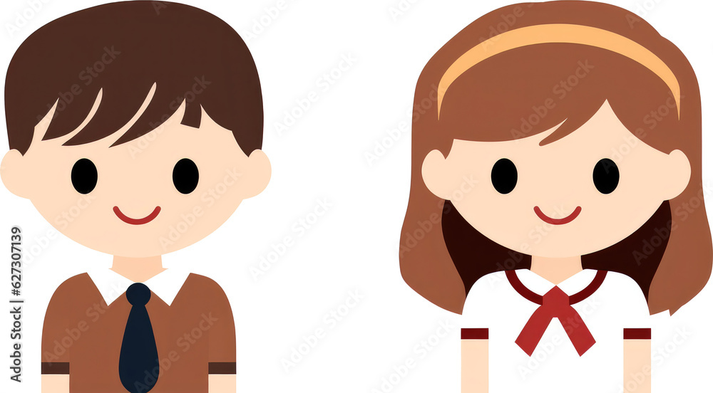Boy and girl students classmates pictogram icon transparent background. Boy and girl students classmates pictogram icon transparent background.