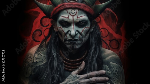 voodoo shaman in tattoo