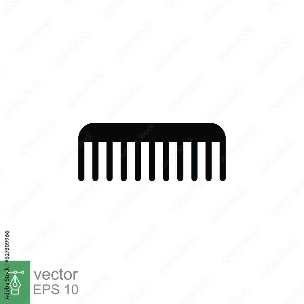 Comb icon. Simple solid style. Hair stylist tool, barber comb, fashion, beauty, hairstyle brush contact. Black silhouette, glyph symbol. Vector illustration isolated on white background. EPS 10. Comb icon. Simple solid style. Hair stylist tool, barber comb, fashion, beauty, hairstyle brush contact. Black silhouette, glyph symbol. Vector illustration isolated on white background. EPS 10.