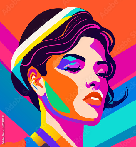  lesbian on a colorful background
