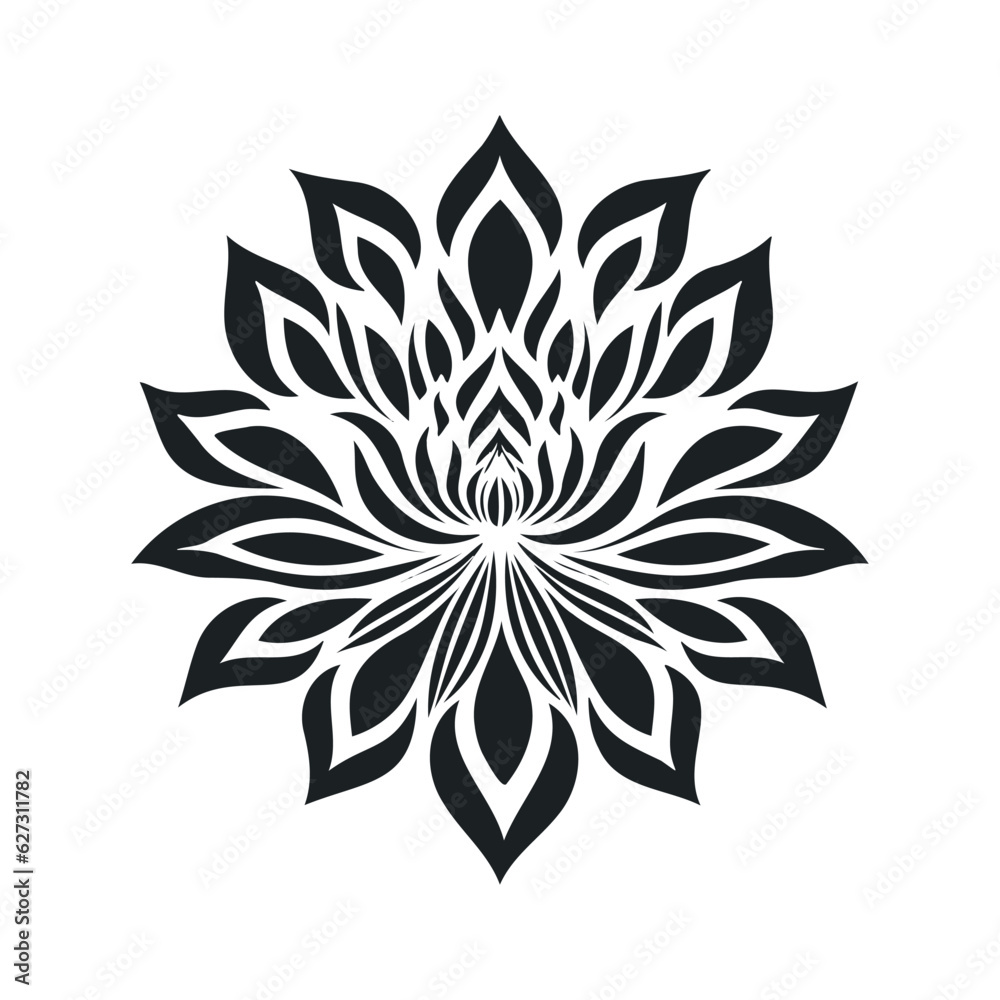 Lotus flower. Floral botanical flower. Isolated illustration element. Vector drawing of a wild flower.