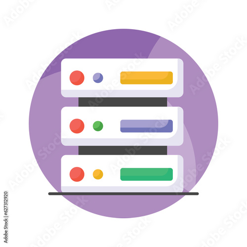Check this beautifully designed icon of data server in modern style