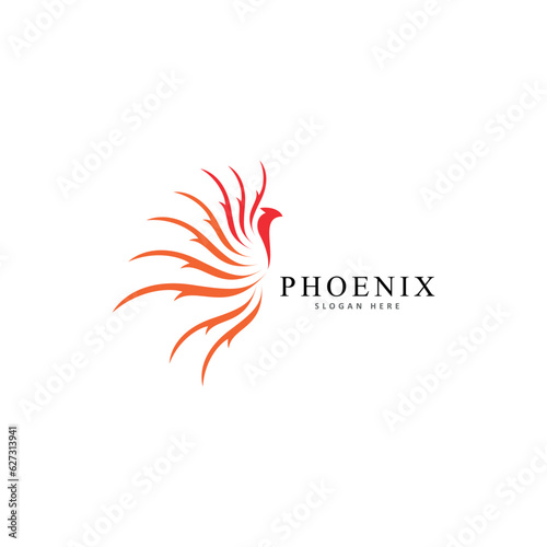 phoenix head logo icon vector template