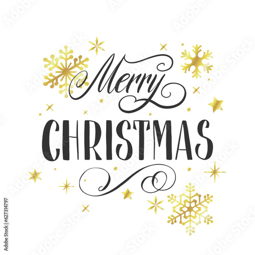 Handwritten Christmas greetings, modern calligraphy lettering