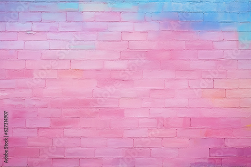 Pastel pink brick background wall texture.pink red brickwall with light paint backdrop wallpaper for woman concept