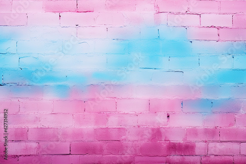 Pastel pink brick background wall texture.pink red brickwall with light paint backdrop wallpaper for woman concept