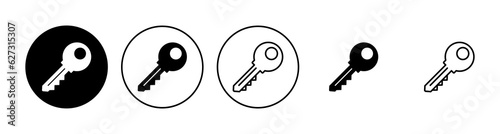 Fototapeta Naklejka Na Ścianę i Meble -  Key icon set. Key vector icon. Key symbol